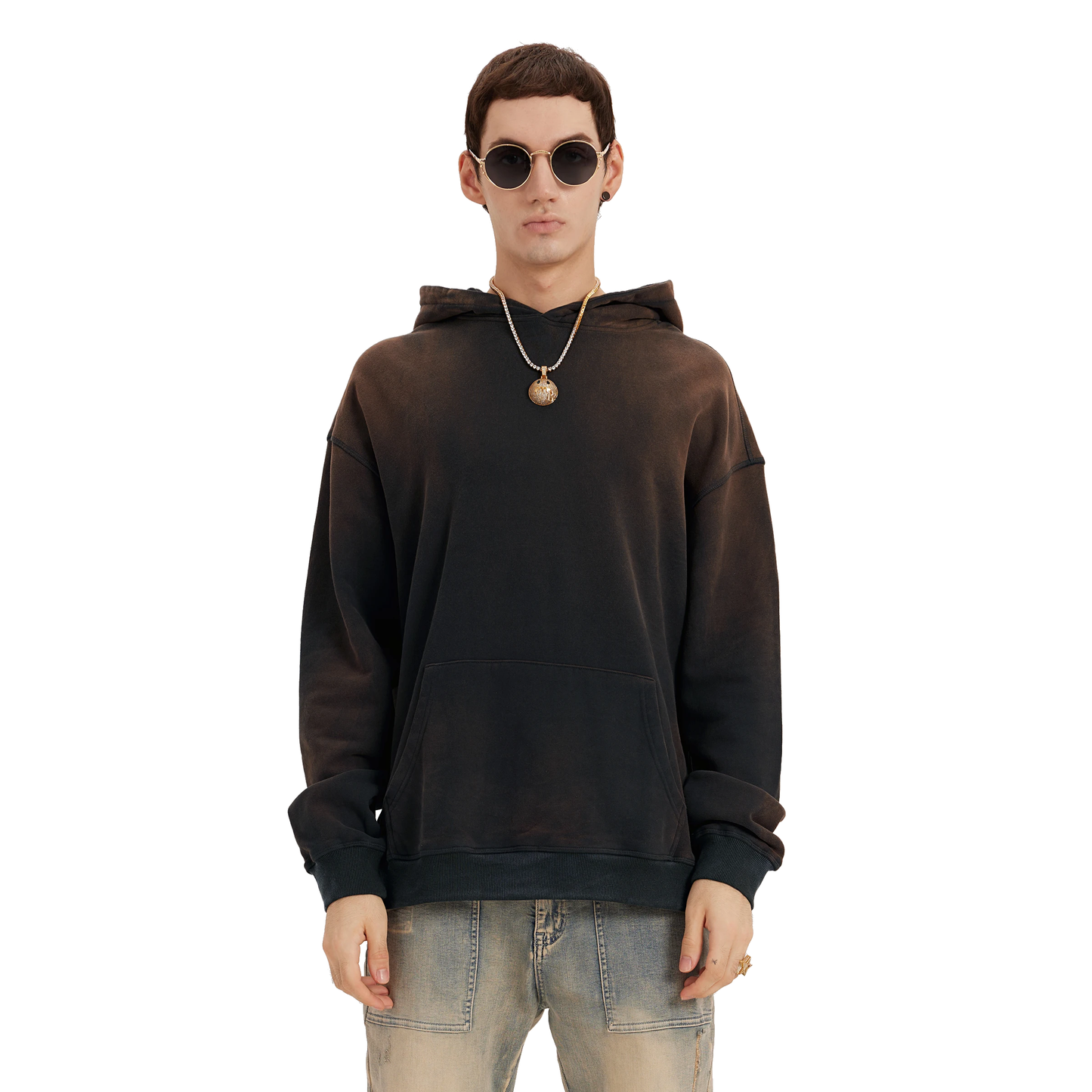 Interregnum hoodie basic rusty black