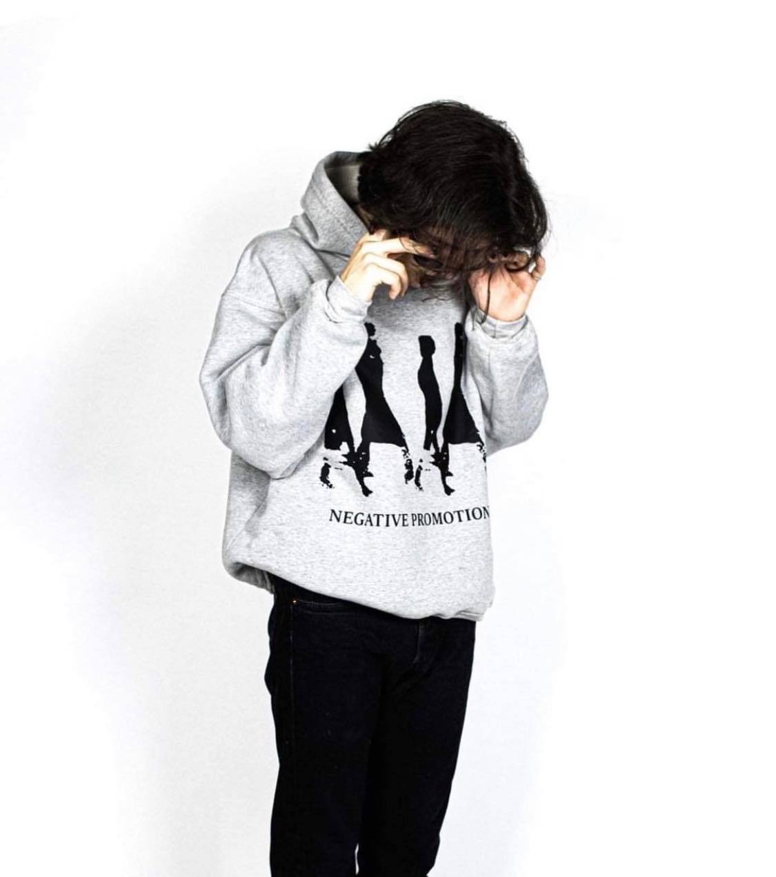 NEGATIVE PROMOTION HOODIE GREY