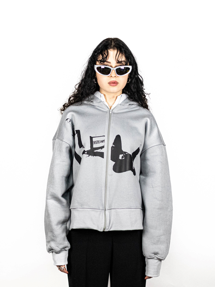ZIP INTERREGNUM HOODIE TV GREY