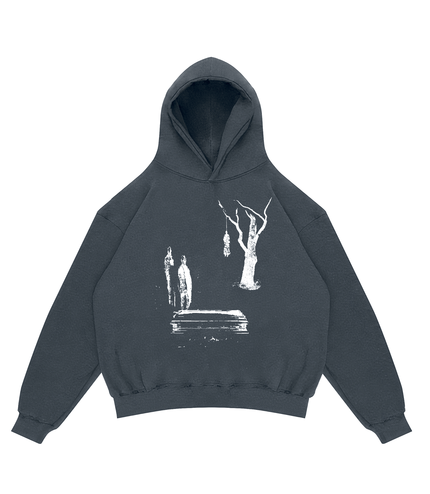 Interregnum Hoodie Funeral Grey (White)