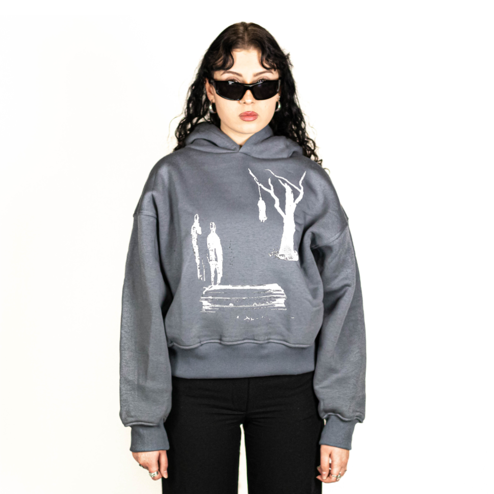 Interregnum Hoodie Funeral Grey (White)